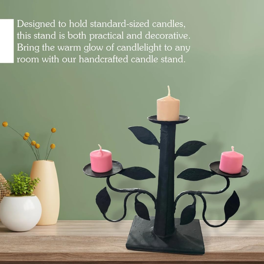 Tribal Handmade Flamingo Candle Stand - Metal Candle Holder for Home Decor, Diwali Decoration, and Christmas