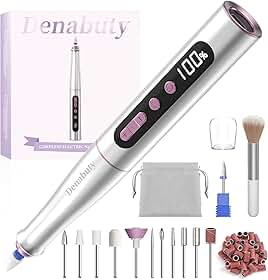 Lixadeira Elétrica Sem Fio Para Unhas, Kit 13 Em 1 Com 35.000 Rpm, Profissional, Portátil E Recarregável, Para Remoção De Esmalte Acrílico E Gel, Manicure E Pedicure, Com 5 Velocidades