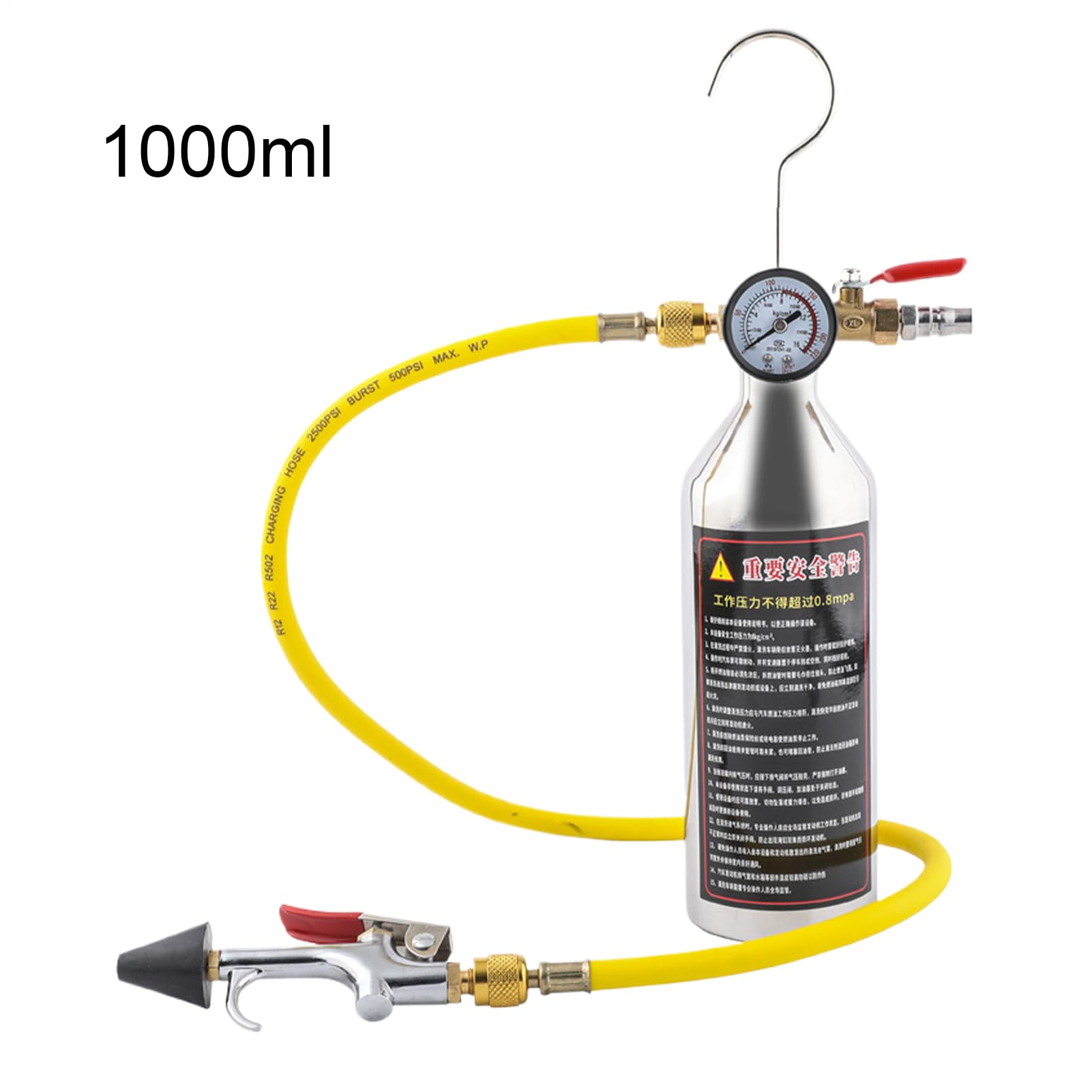 Kit Di Lavaggio A/C Strumento Pulizia E Lavaggio Tubi A/C | Set Lavaggio Tubi Condizionatore Auto Per Manutenzione Impianto A/C Di Auto, Camion, SUV, Furgoni, Camper, Autobus,