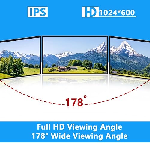 Miniatura 5 de GeeekPi Pantalla LCD de 7 pulgadas para Raspberry Pi, pantalla LCD IPS de 1024 x 600 con soporte, monitor portátil HDMI para Raspberry Pi 5Pi