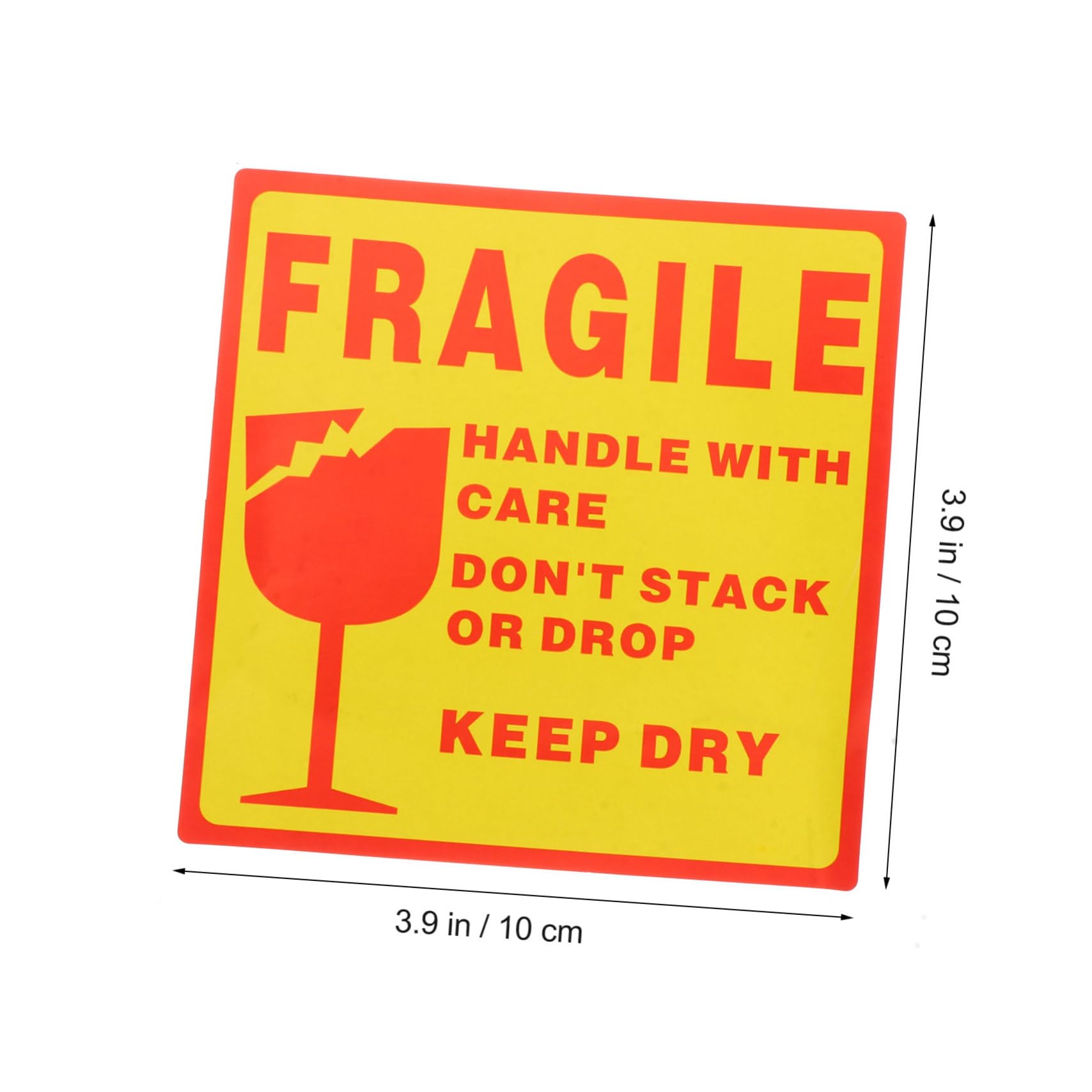 VILLCASE 500 Pack Red Yellow Fragile Shipping Stickers Handle Care Labels Packing Warning Decals for Safe