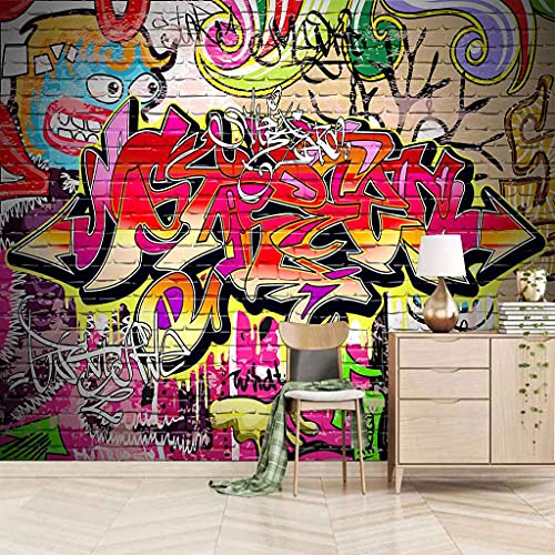 Papier peint graffiti autocollant pour masquer un mur terne sans utiliser de colle - 2