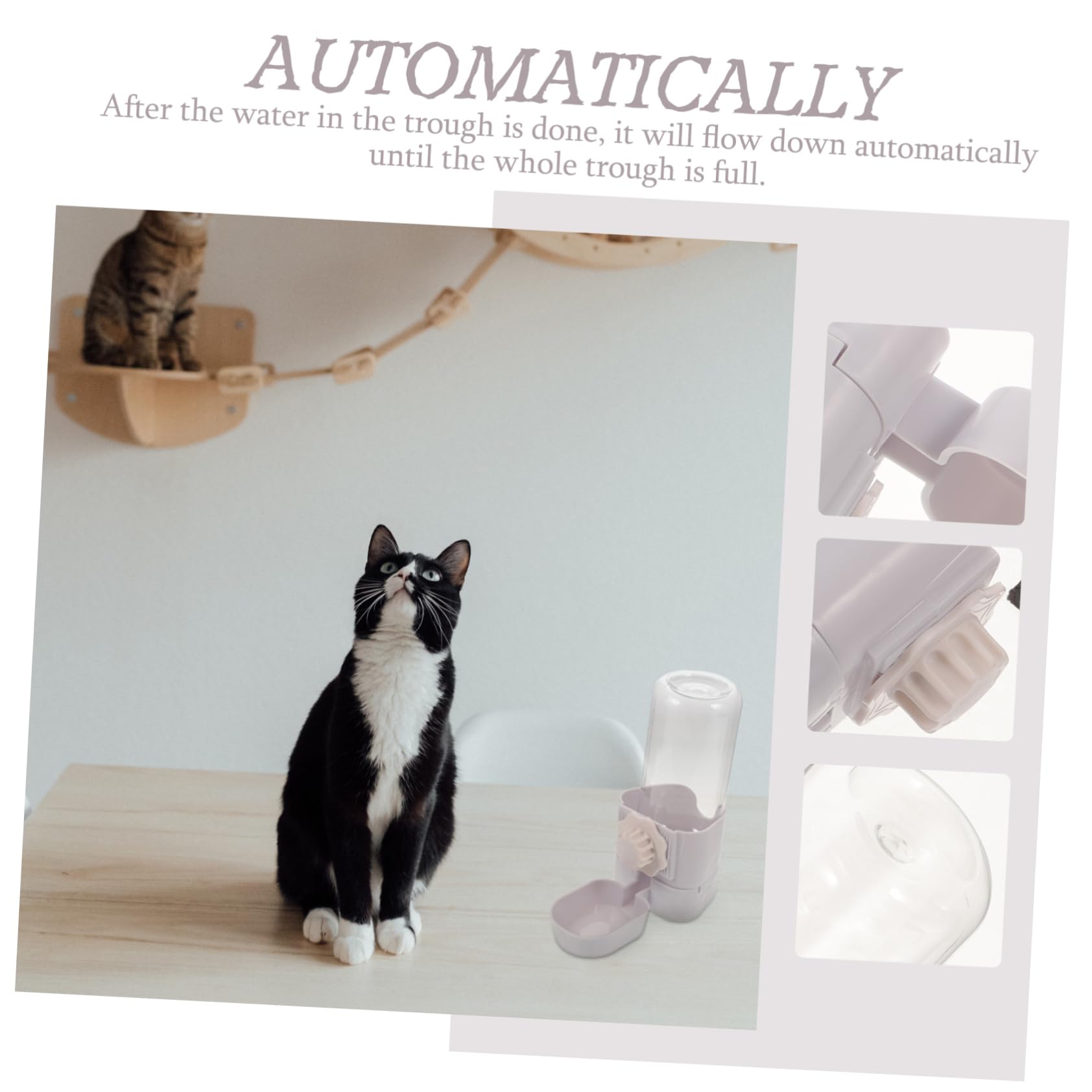 minkissy 3pezzi Dispenser per Animali Domestici Bottiglia Appesa per Cuccioli e Gatti Bevitore Automatico per Cani Facile da Pulire e Installare Materiale Durevole e Resistente