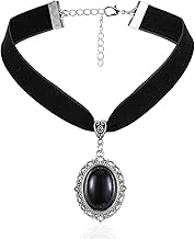 Tucnoeu Vintage Black Choker Necklaces for Woman, Velvet Choker Gothic Necklace Costume Jewelry, Victorian Halloween Cosplay Christmas Jewelry Gift for Women