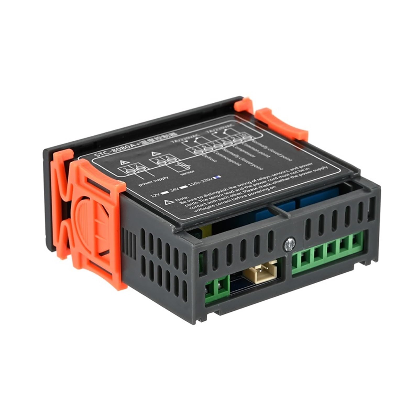 STC-8080A+ LED Digital Thermostat Temperature Controller Thermoregulator Relay Heating Cooling For Incubator AC 110-220V NTC(AC100-220V)