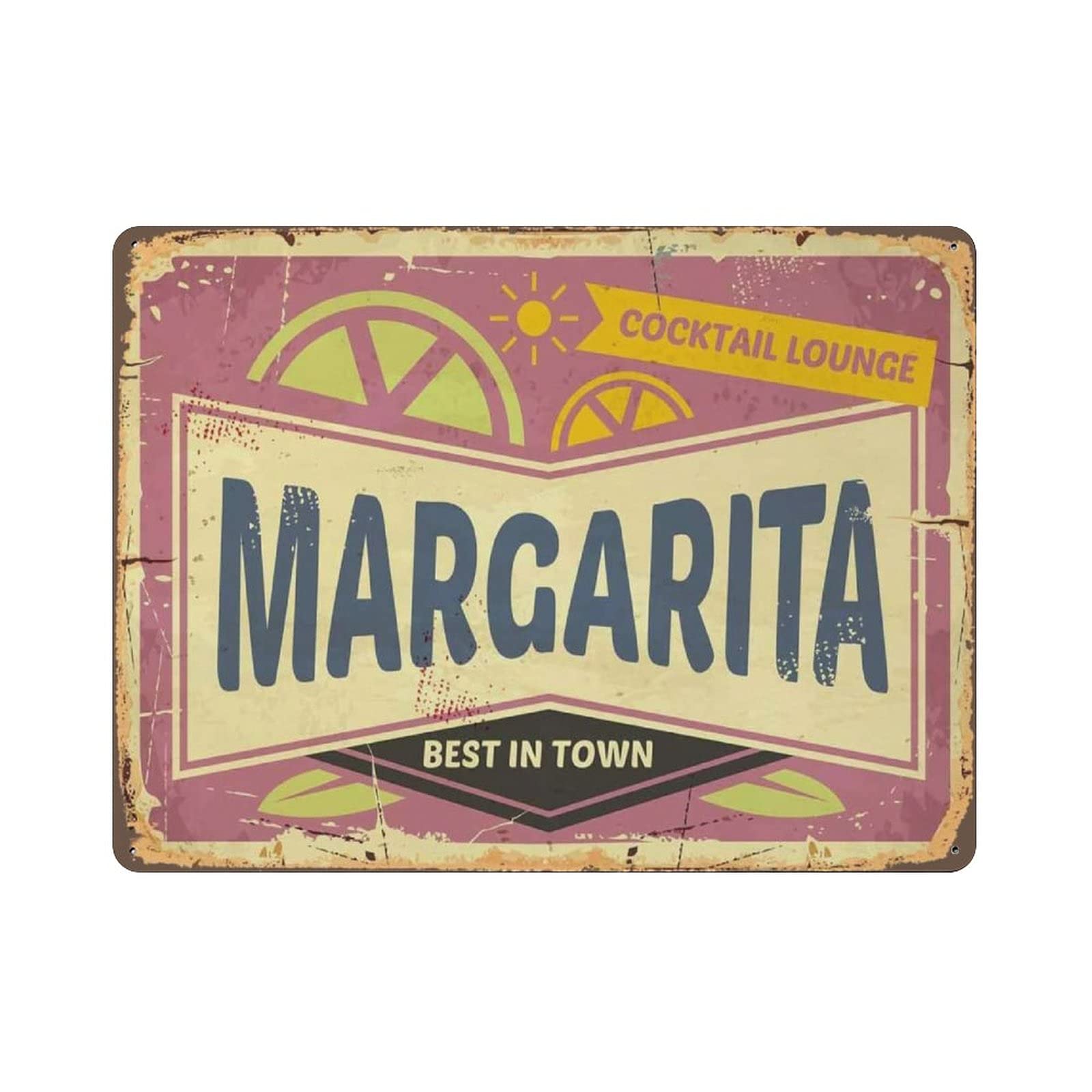 Metal Tin Sign Cocktail Lounge Best in Town Vintage Tin Poster Metal Sign Wall Decoration Country Kitchen Home Garage Decor 12"x16"