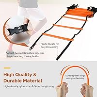 Vista 2 de GHB Pro Agility Ladder Agility Training Ladder Speed 12 Rung 20ft with Carrying Bag