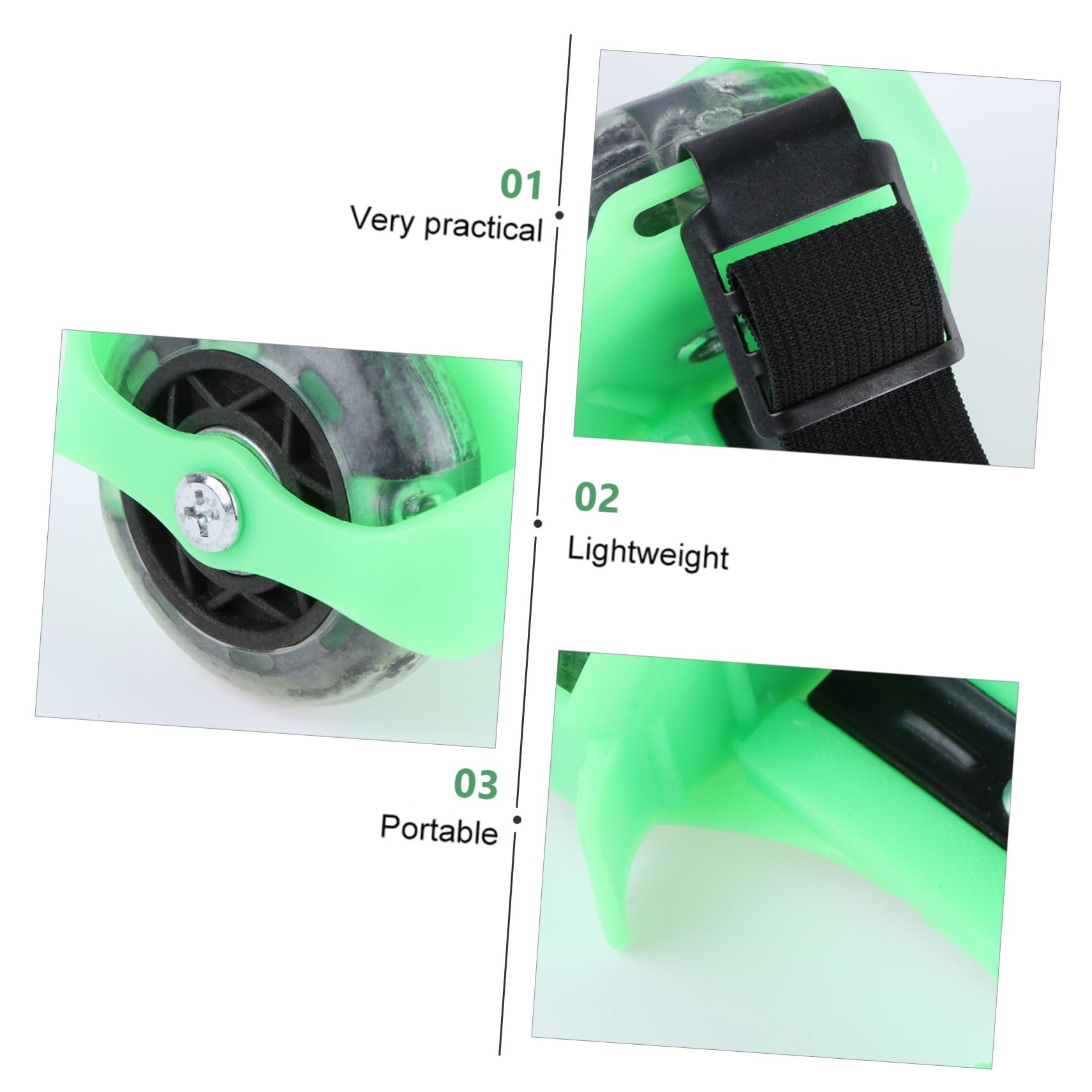 Chaussures de Patin à roulettes Garçon Fille Réglables Vertes avec Roues Lumineuses Roller Sécurisé et Confortable pour Garçon et Fille Protection et Décompression