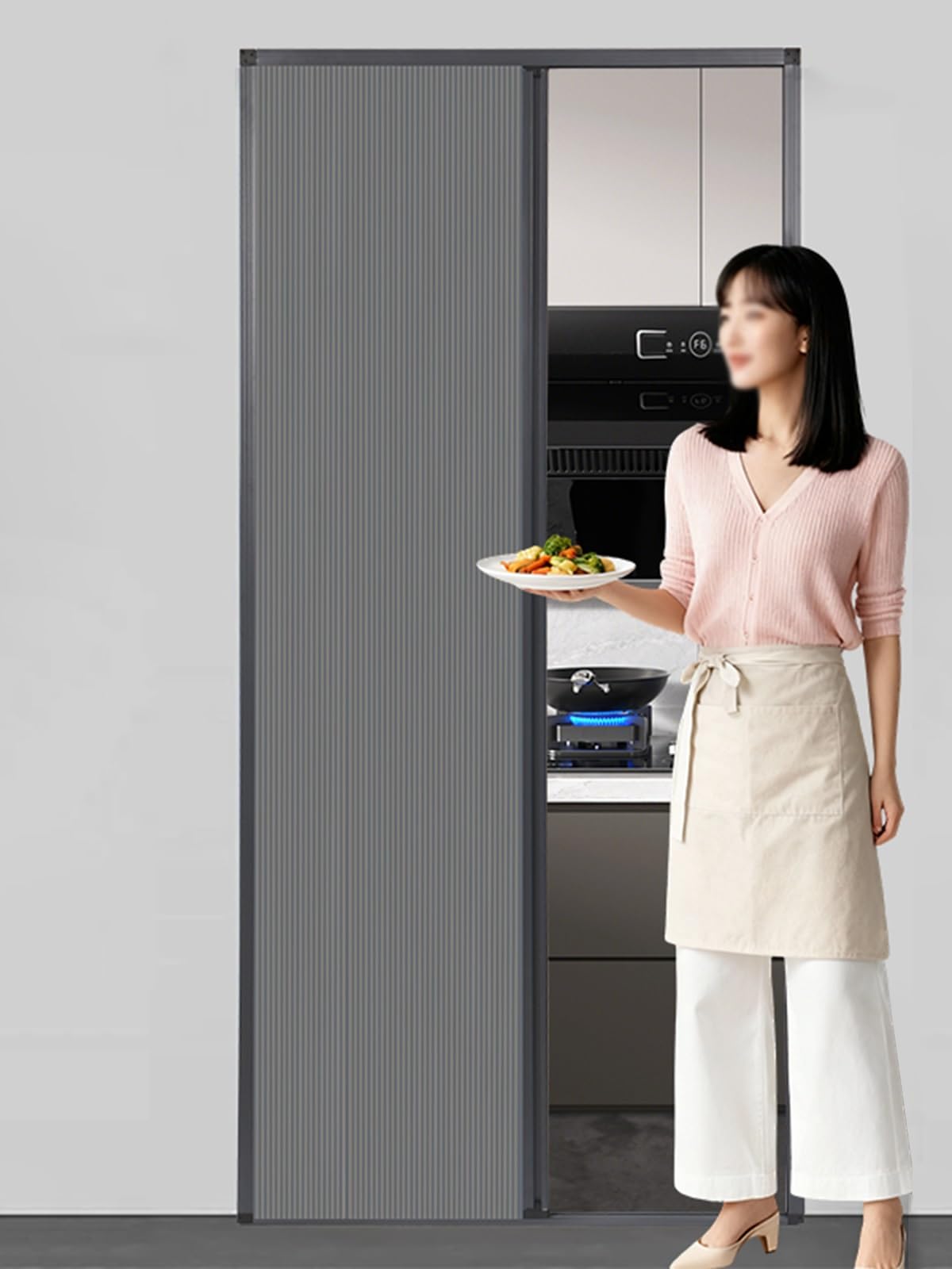 Customizable Folding Internal Door for Kitchen Bathroom Concertina Divider