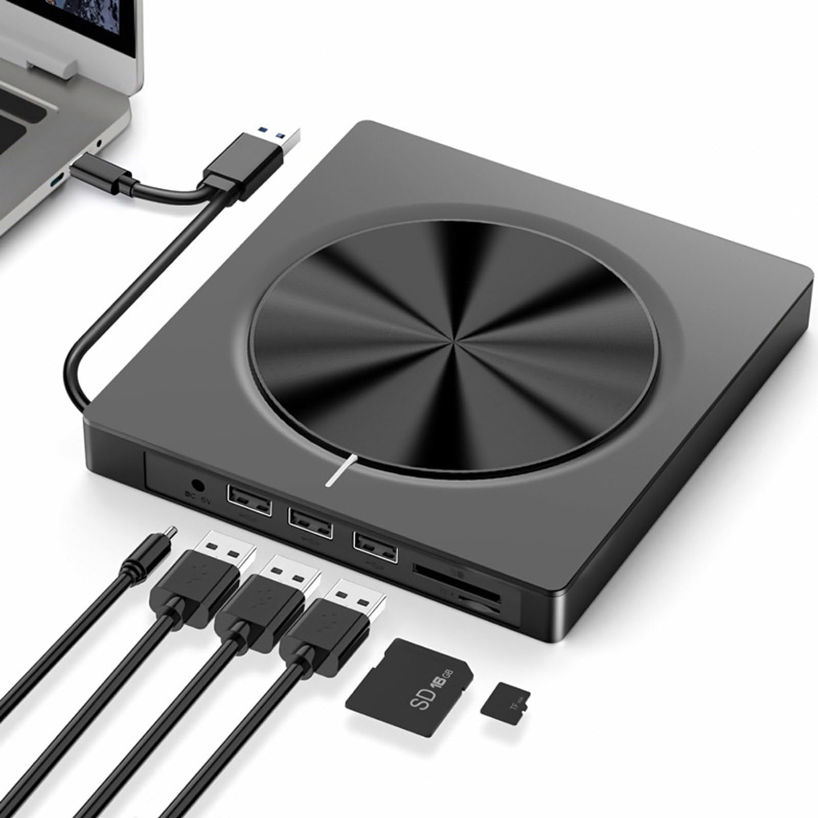unità/CD Esterne USB 3.0 Tipo C con Lettori schede SDTF integrati e 4 unità ottiche con connessione USB Tipo C