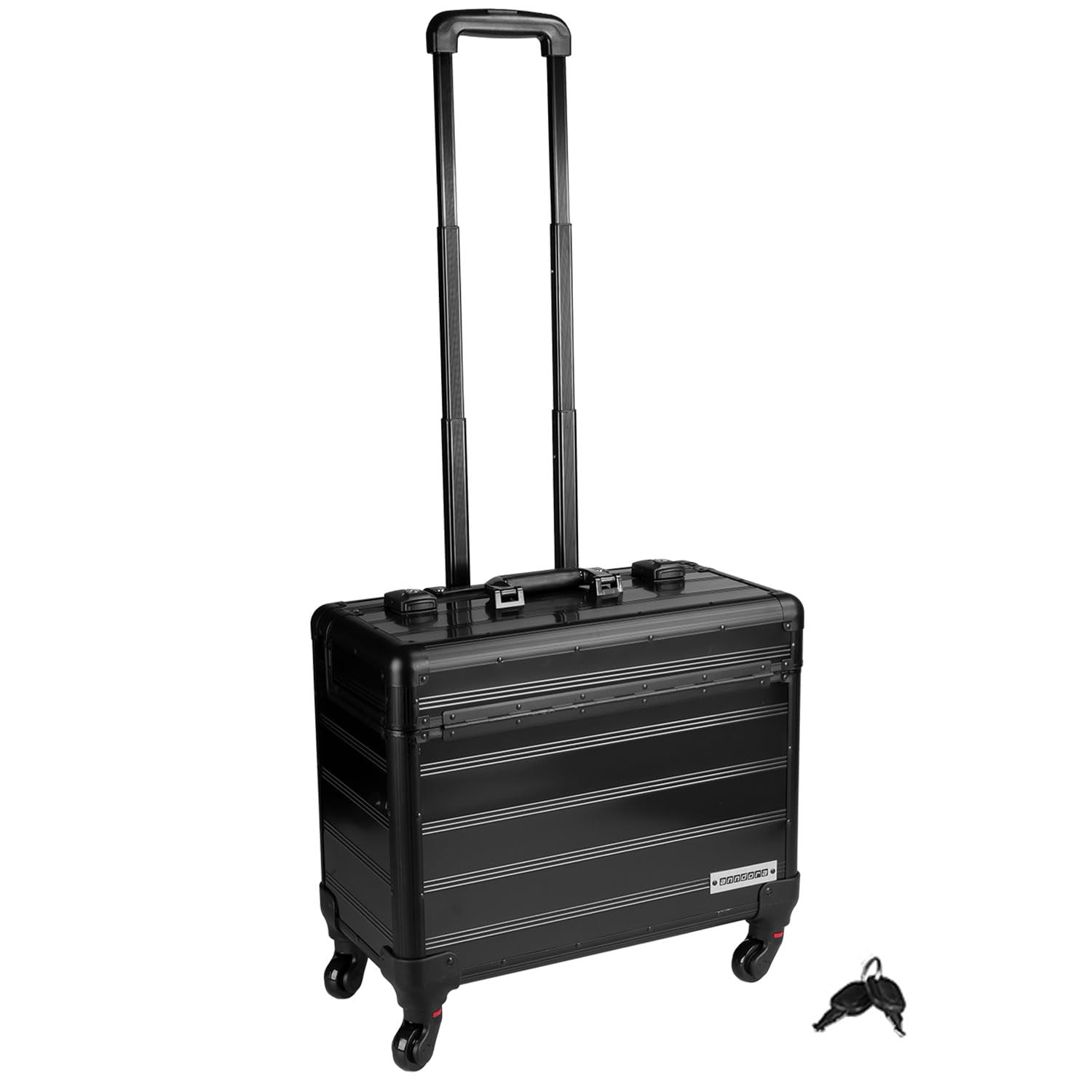 anndora 4 Rad Business Trolley TSA Office Alu Schwarz