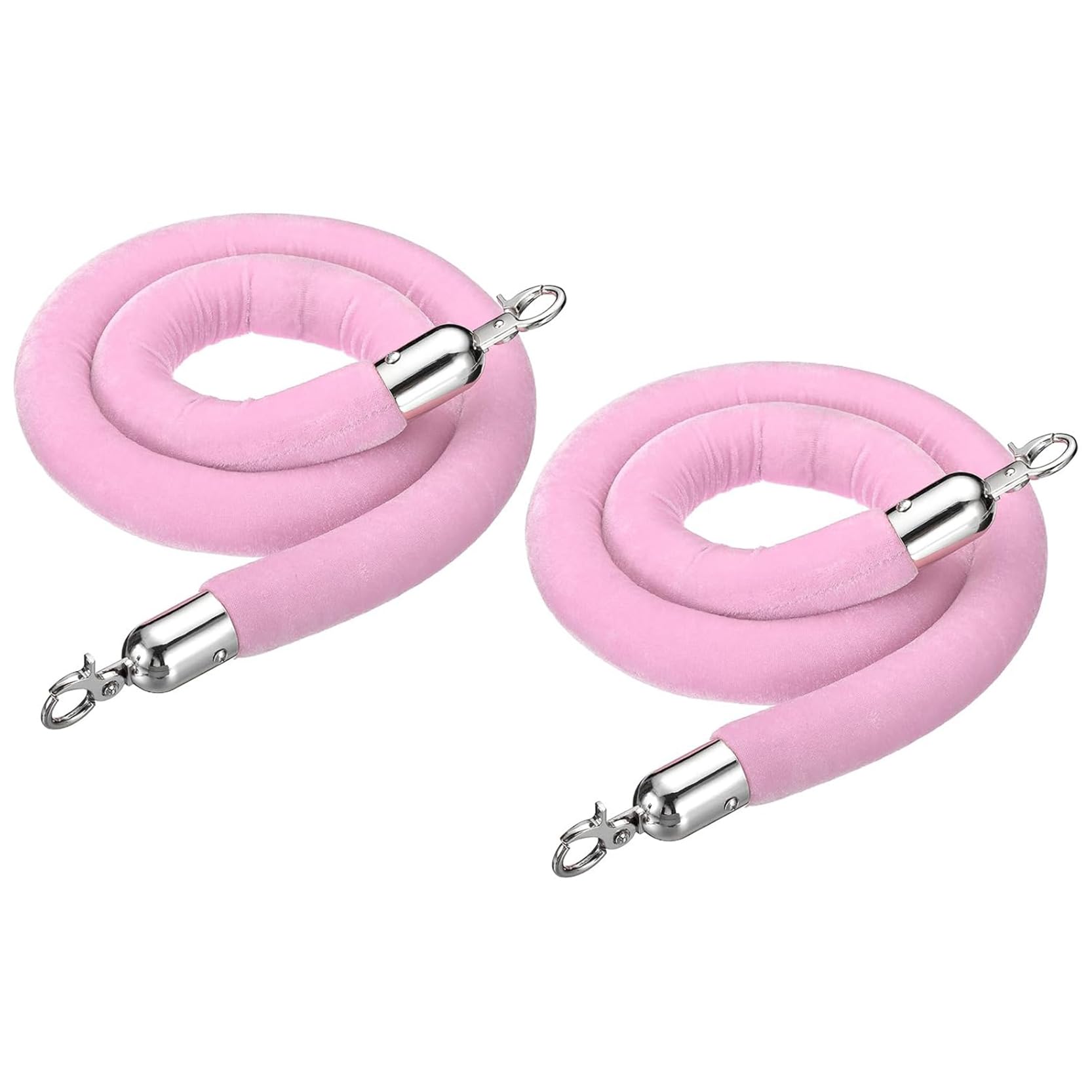 GLDYTVF Premium Velvet Stanchion Rope 6ft Queue Barrier Rope with Silver Hooks Ideal for Crowd Control Event Management Grand Openings Hotels 2Pack
