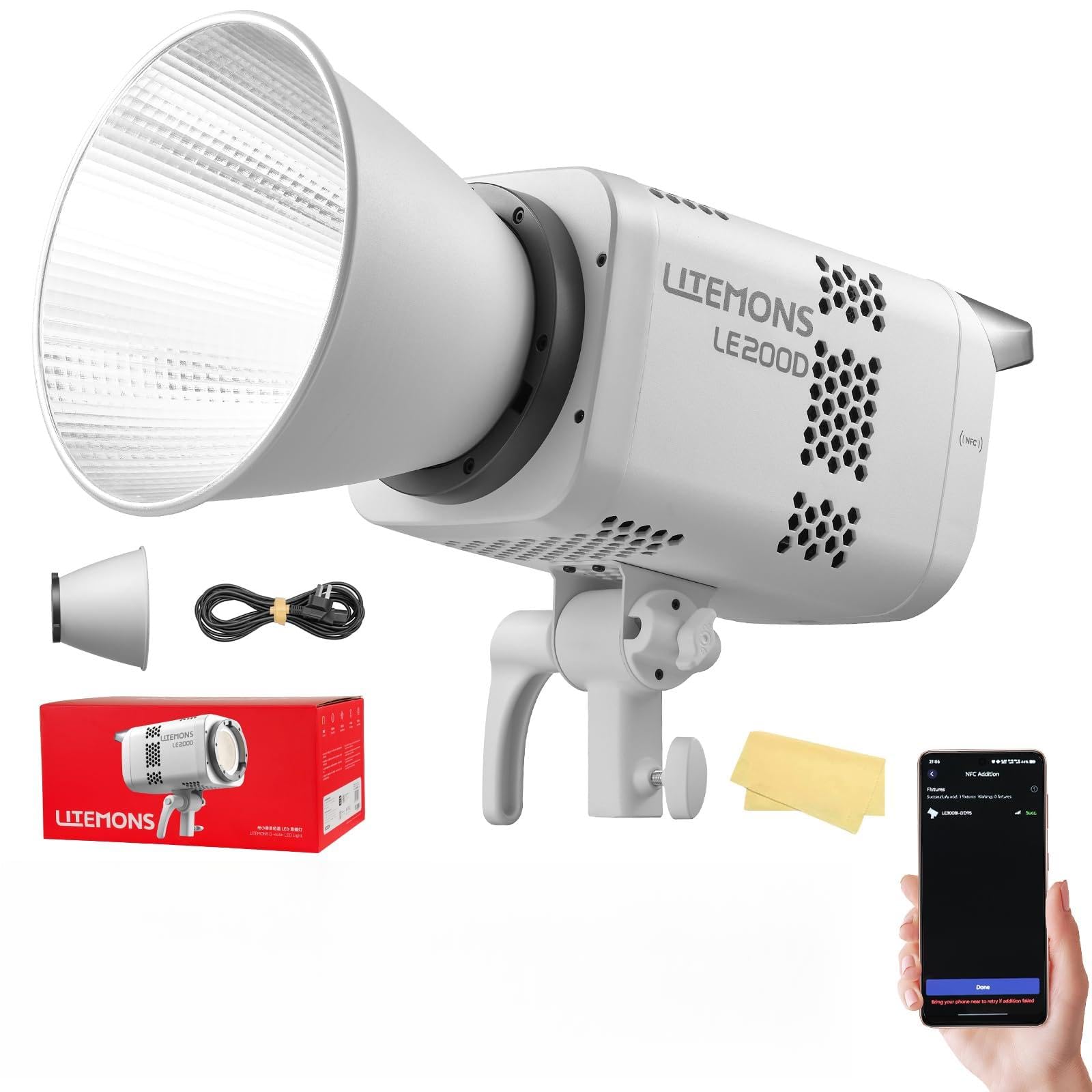 Litemons LE200D Daylight LED Video Light 220W 5600K 63500 Lux @1m
