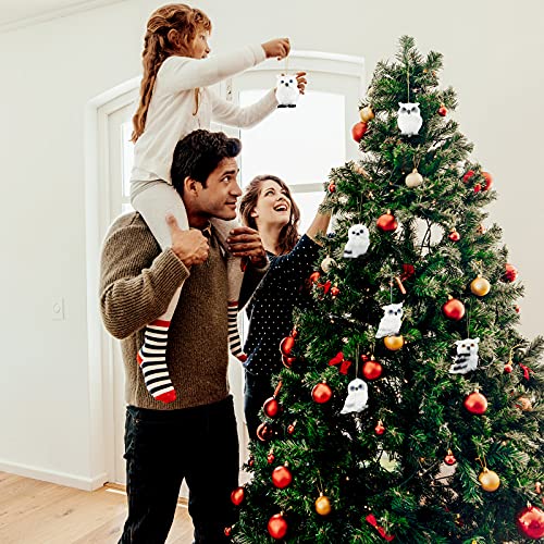 Plush Animal Christmas Ornaments Woodland Faux Fur Animal Ornaments Cute Owl Squirrel Hedgehog Raccoon Deer Rabbit Christmas Tree Hanging Ornaments For Christmas Tree Decoration (Owl Style,6 Pieces) #TOP6