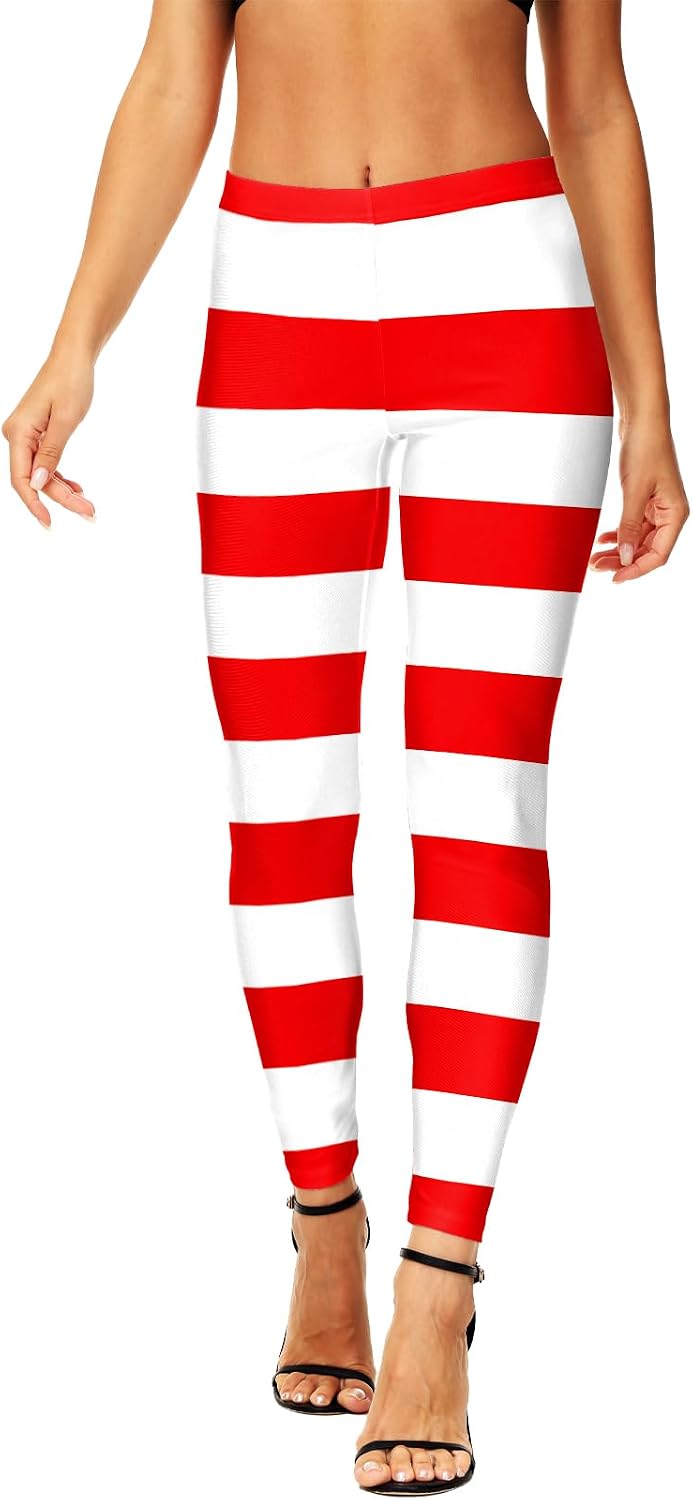 AOBUTE Women's Halloween Leggings Stretchy Printed Legging Tights
