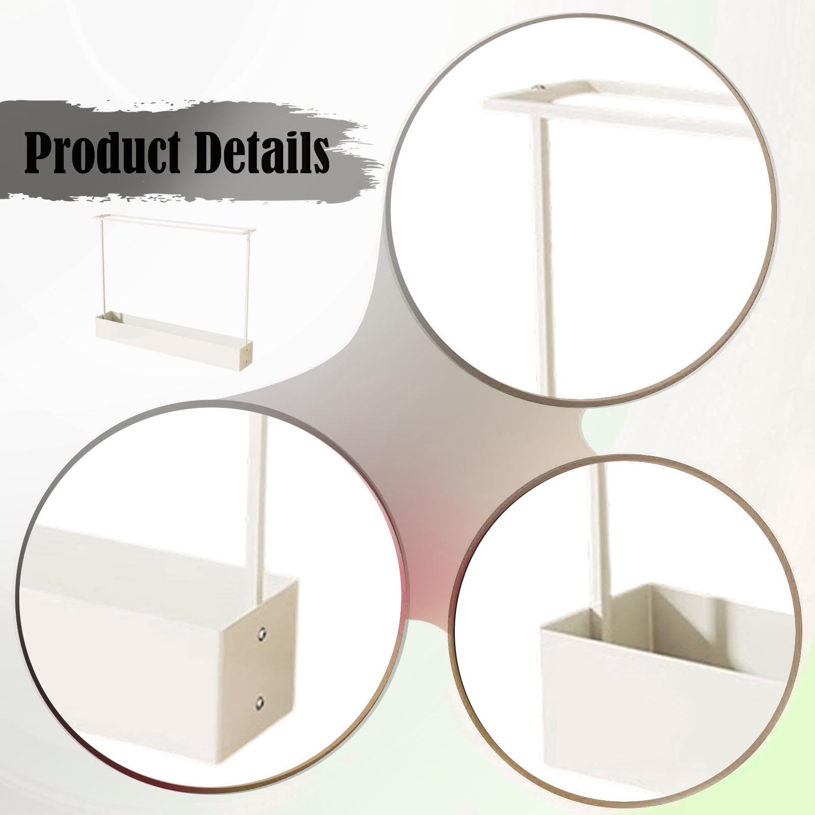 Badminton Racket Rack Supporto Portaracchette con Contenitore Facile da Installare Struttura Robusta Metallo Adatto a Palest