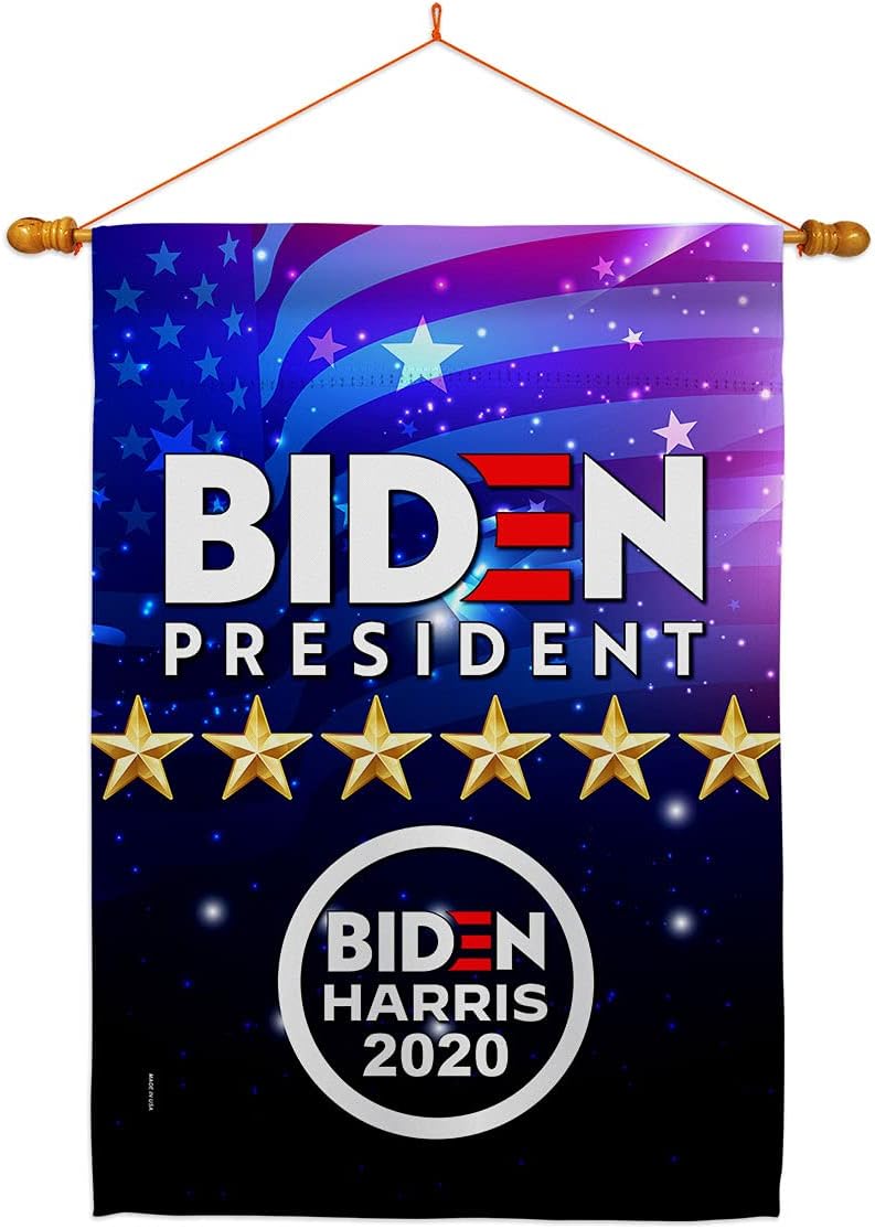 Vote President House Flag - Dowel Set Patriotic Democrat Republican Tea Party United State American Election - Decoration Banner Small Garden Yard Gift Double-Sided Made in USA 28 X 40