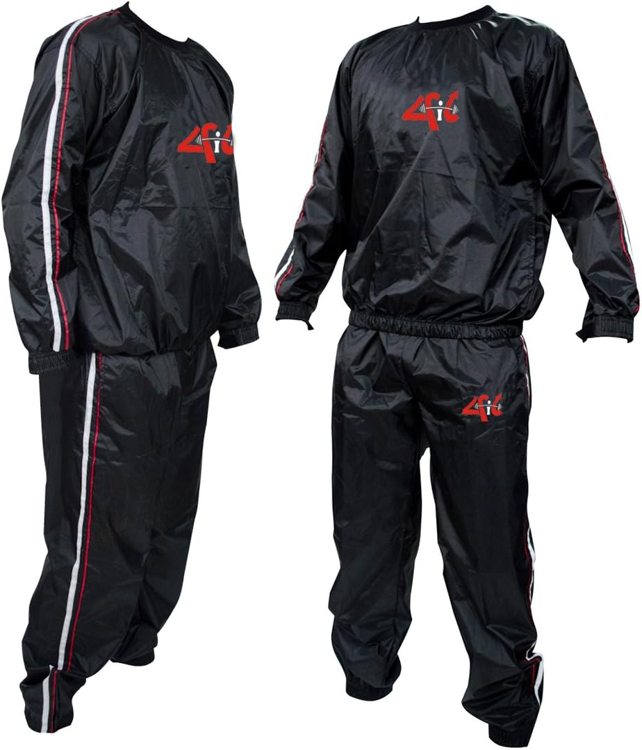 4Fit Heavy Duty Sweat Suit Sauna Exercise Gym Suit Fitness Weight Loss Anti-Rip S-6XL
