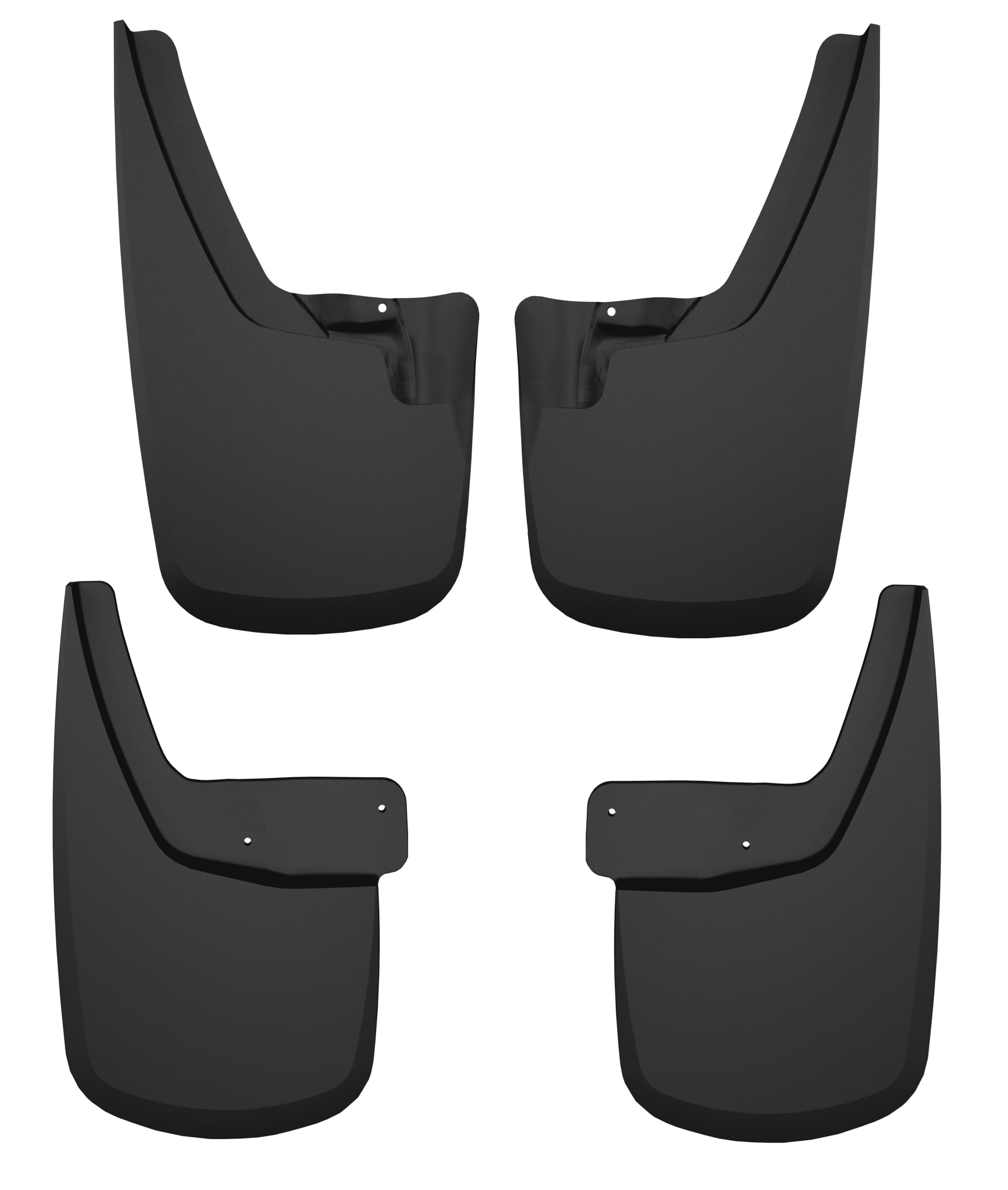 Custom Mud Guards | Fits 2024-2026 GMC Canyon, Crew Cab (Excludes The AT4X Model) | Front & Rear Set, 4-pc Black - 58326