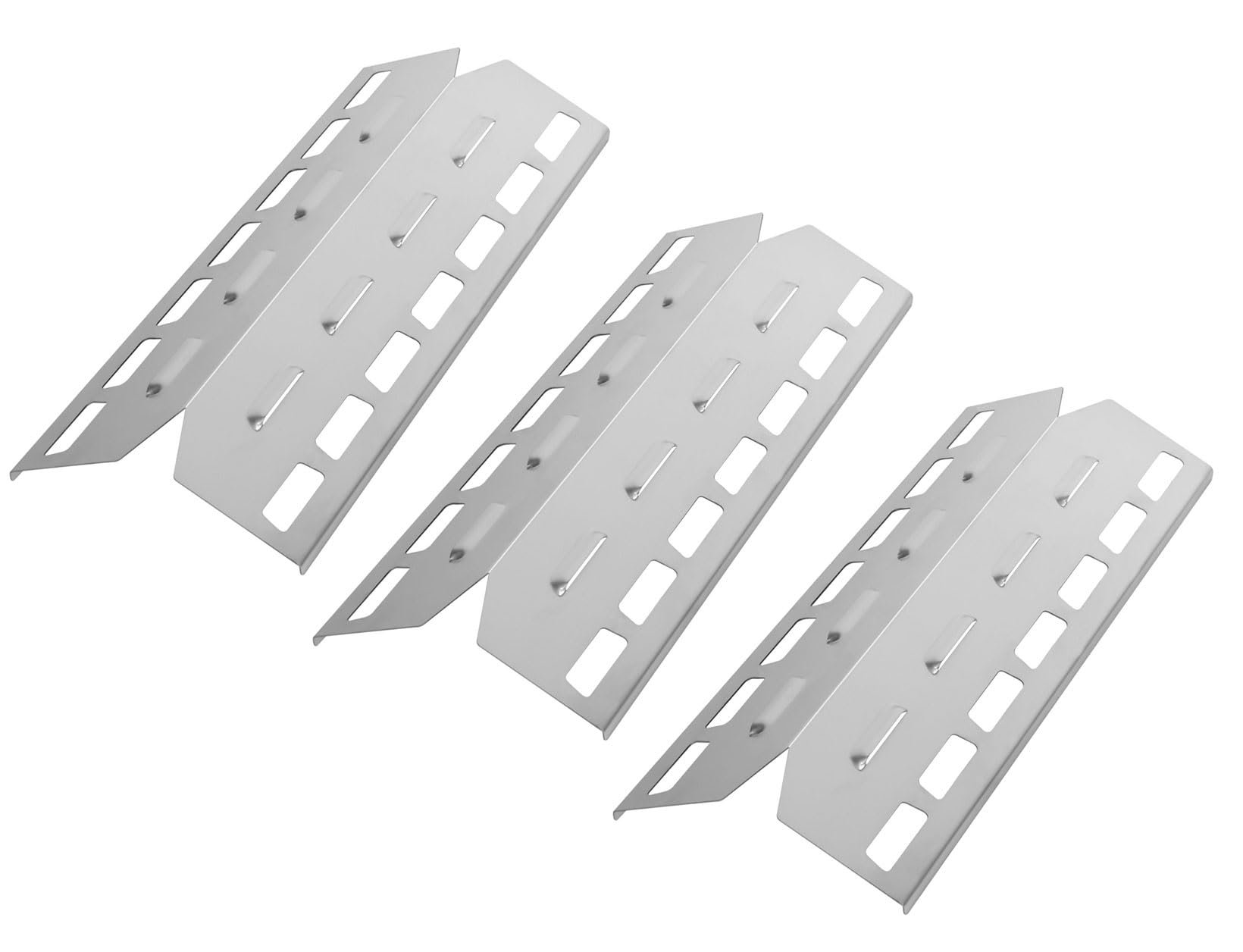 WELL GRILL 39,5 cm Edelstahl Brennerabdeckung Gasgrill Flammenverteiler Ersatzteile für Landmann Triton 2.0 & 3.0, Taino, Burnhard und die meisten Gasgrill, 3er-Pack