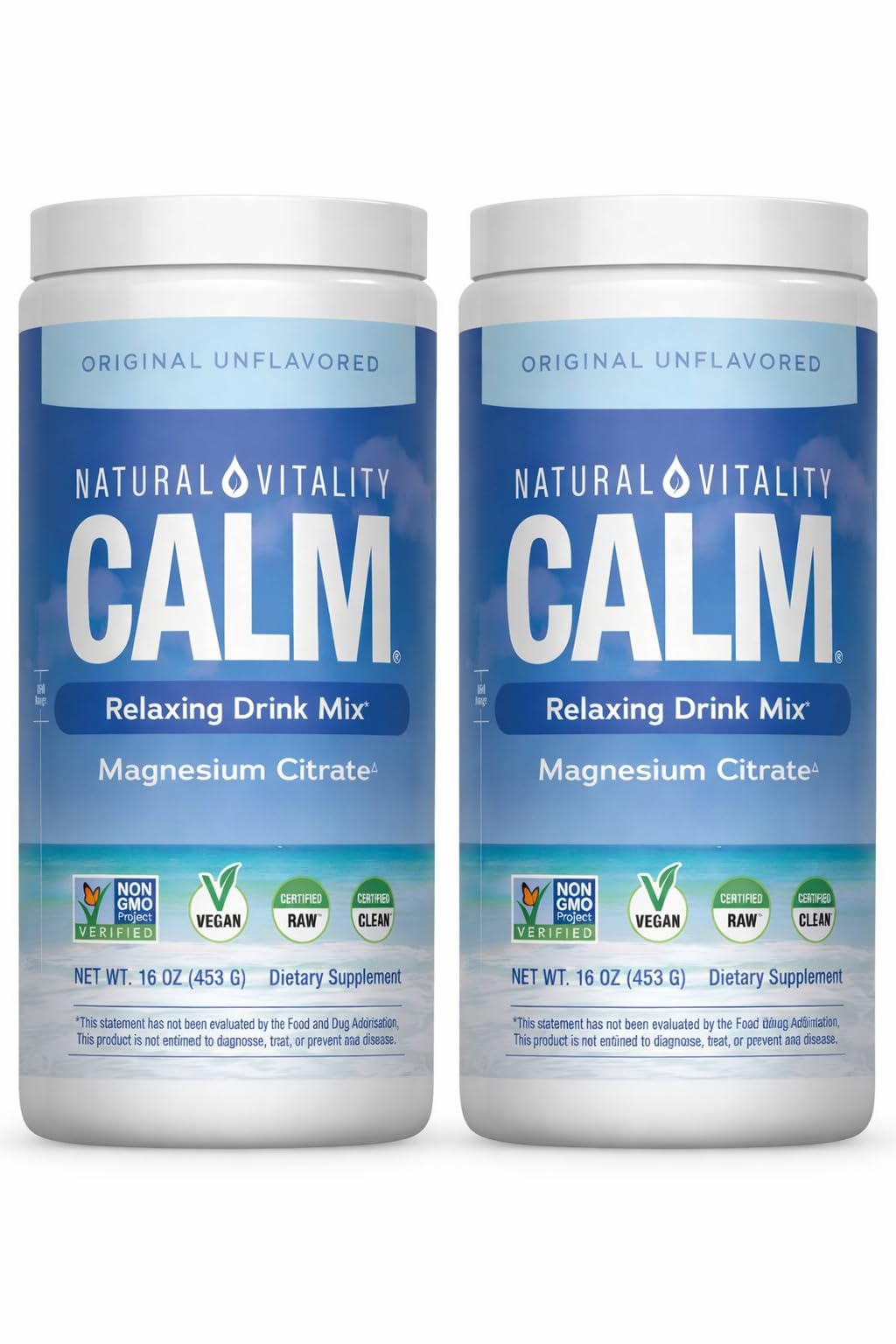 Natural Vitality Natural Magnesium Calm (2 Bottles of 16 Ounce)