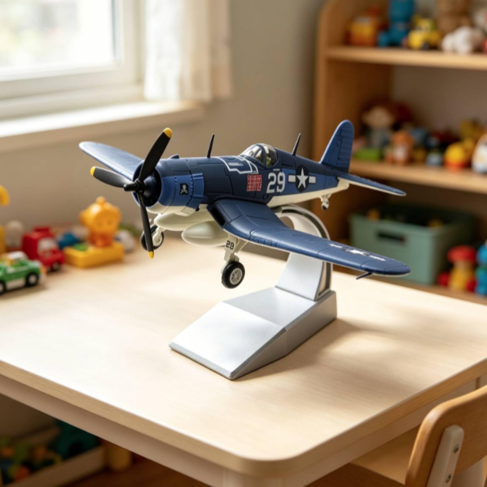 MagiDeal Aircraft Modello Aereo Modellino Aereo Aereo da Caccia Navale Miniatura in Lega con Linee Fedeli E Base Argentata Adatto per Collezione Ufficio Studio Salotto 1 72