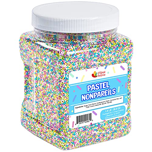 Buy A Great Surprise Pastel Confetti Sprinkles Bulk Toppings 1.2 LB