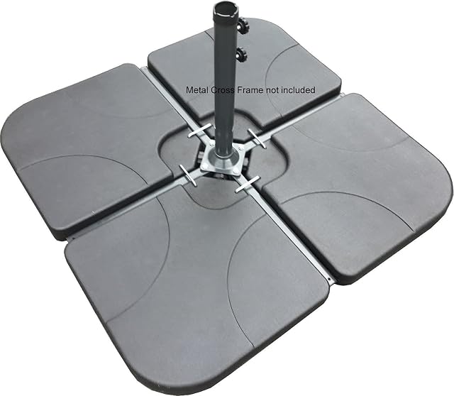 Classic Garden Shop® SET OF FOUR WEIGHTS - PARASOL BASE STAND WEIGHTS FOR BANANA HANGING AND CANTILEVER UMBRELLA PARASOLS
