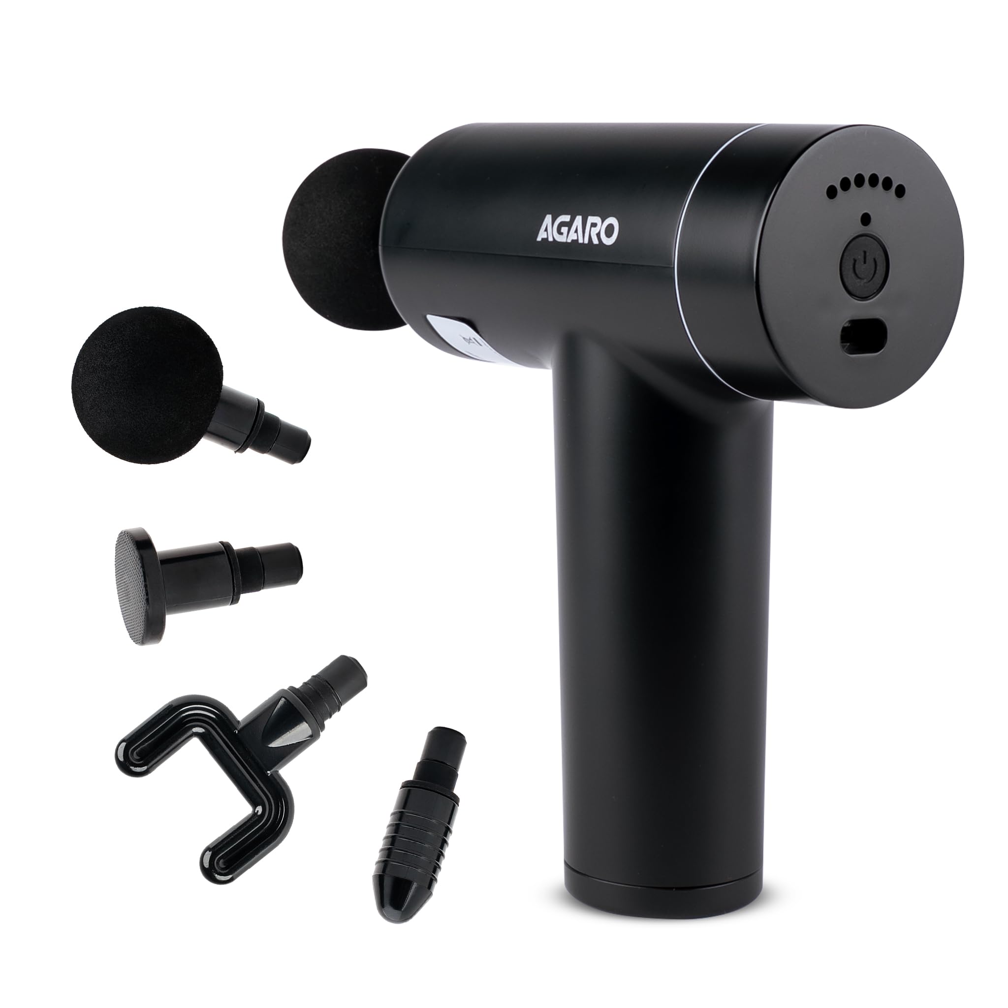 AGARO Regal Gun Massager, 4 Heads, 6 Speed, Rechargeable, Handheld, Percussion Muscle Massager for Full Body Pain Relief, Muscle Relaxation of Neck, Shoulder, Back, Foot for Men & Women, Black.-image-49