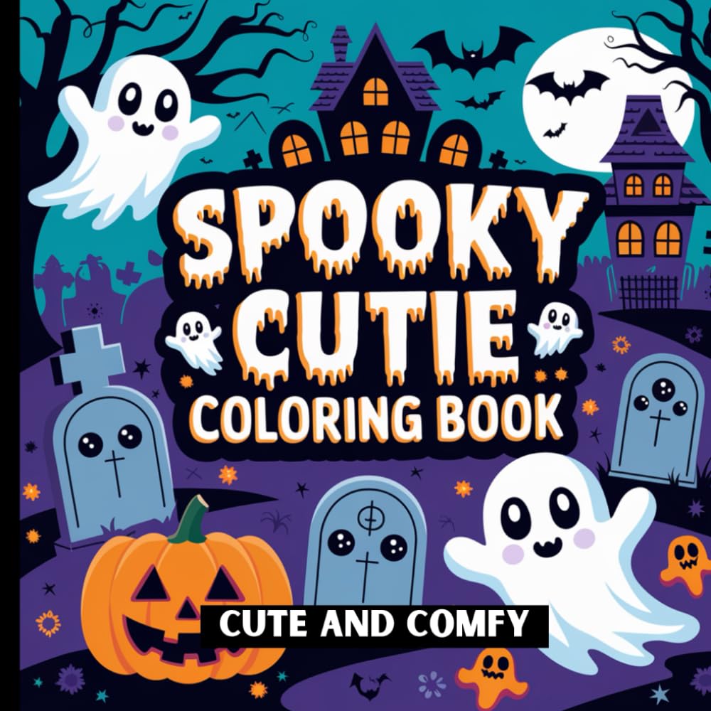 Cute and Comfy Spooky Cutie Coloring Book: A Fun and Cozy Coloring Adventure with Adorable Designs.