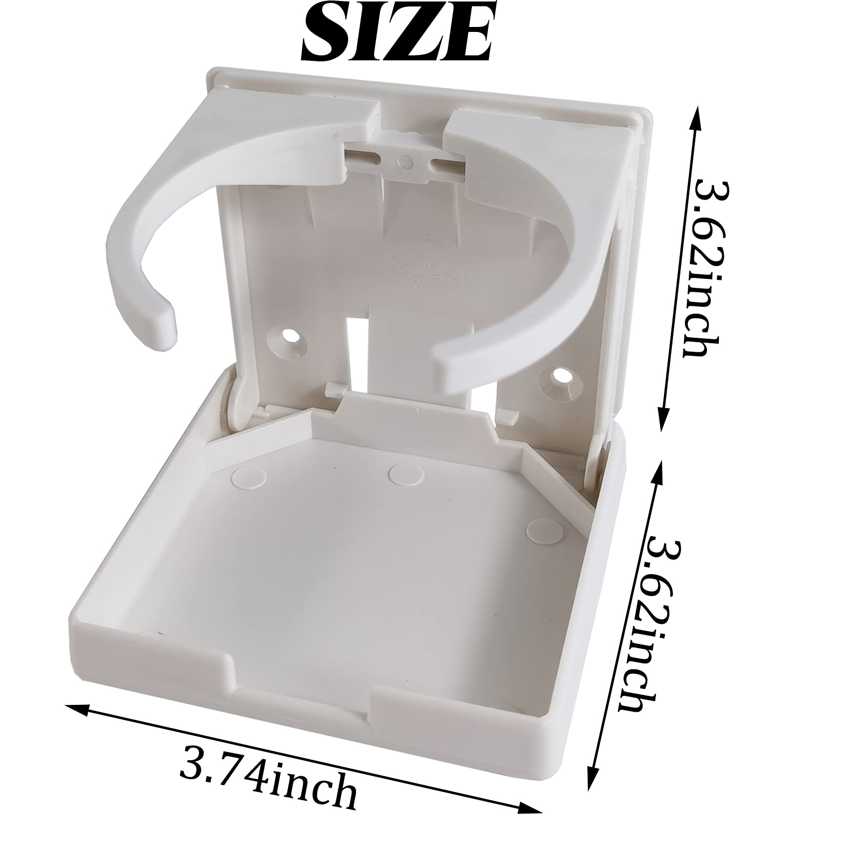 2 uds. Soporte plegable ajustable para bebidas con tornillos/portavasos ajustable para marino/barco/caravana/coche 3