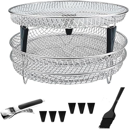 Miniatura 1 de Accesorios para freidora de aire, estante para freidora de aire, tres estantes apilables para freidora de aire Gowise Phillips USA Cozyna Ninjia,