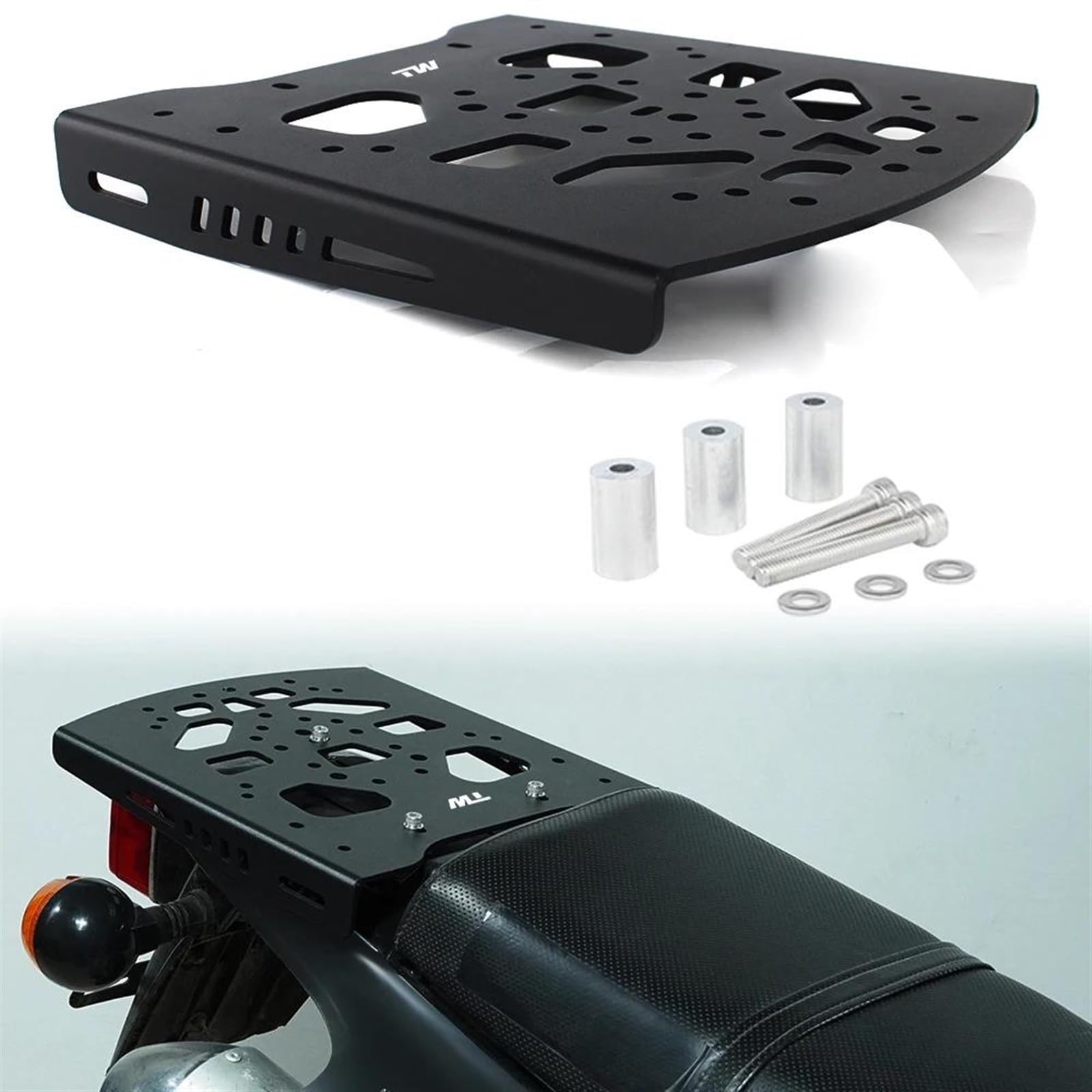 Staffa di Supporto Moto Portapacchi Posteriore Portapacchi Sedile Posteriore Portapacchi Cargo Portapacchi Accessori per Y&amaha TW200 TW-200 2005-2024