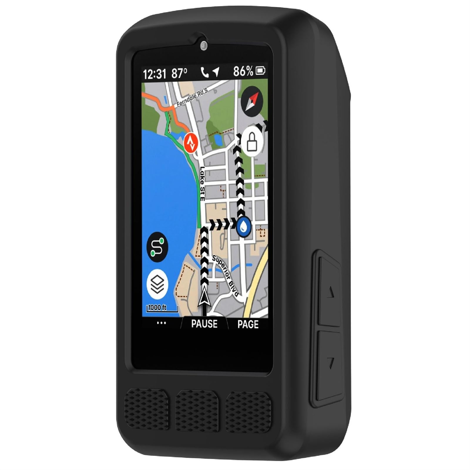 Coque De Protection En Silicone Pour Wahoo ELEMNT Roam V3 / Roam 3 - Souple, Anti-rayures, Couleur Bleu Nuit - FTRONGRT
