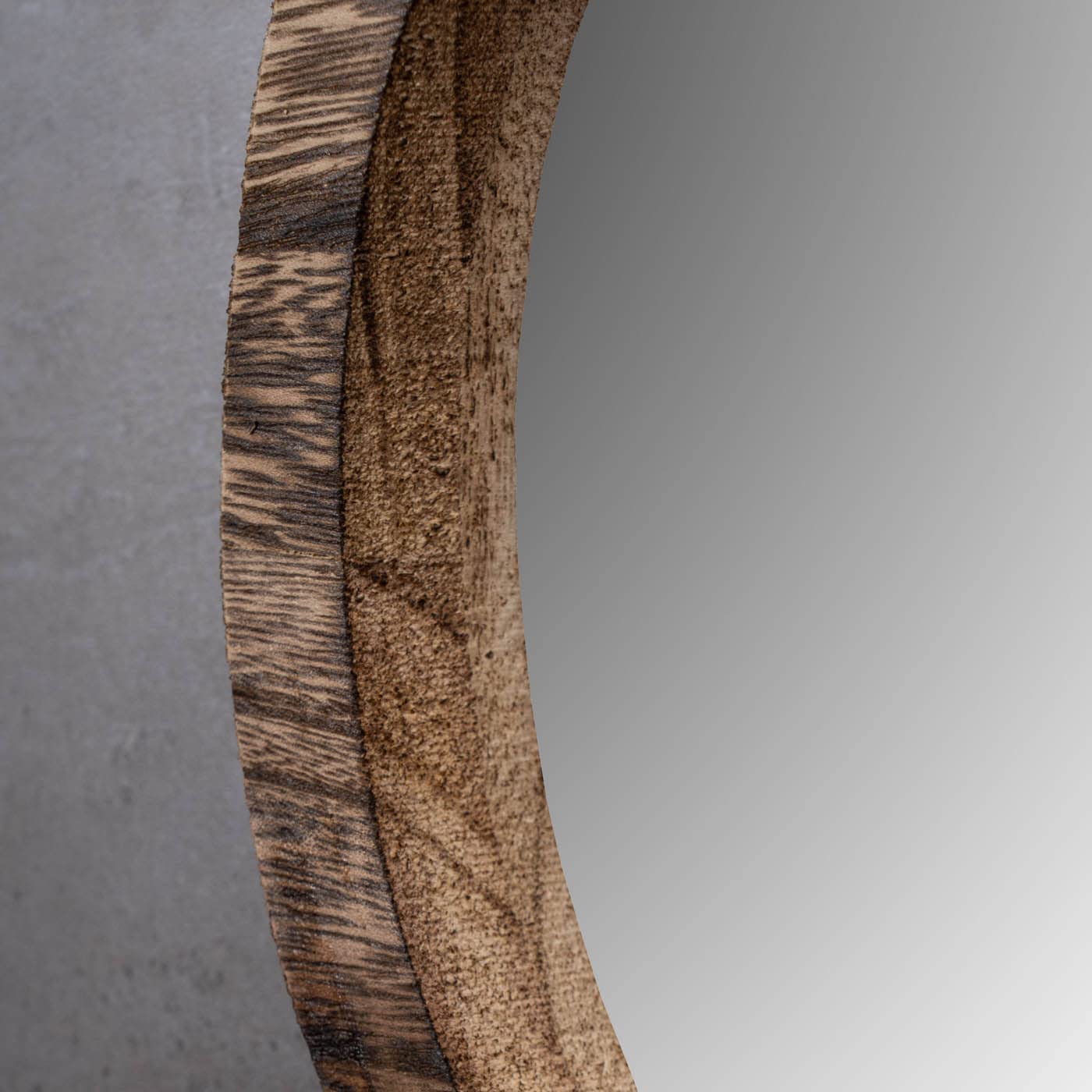 levandeo Set di 3 specchi da parete Ø 20-30 cm, rotondi, legno naturale, marrone, decorazione da parete