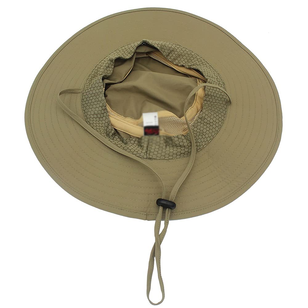 Unisex-Sonnenhut mit breiter Krempe, wasserdichter Outdoor-Hut mit LSF 50+, Sommer-UV-Schutz (Drak Khaki, Einheitsgröße)
