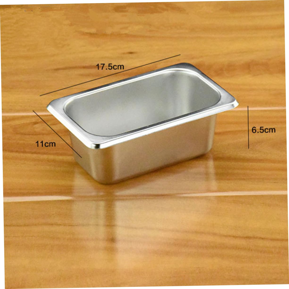 Portaburro in Acciaio Inox 17,6x11x6,5cm Contenitore Per Alimenti Quadrato Spesso Per Carne E Verdure
