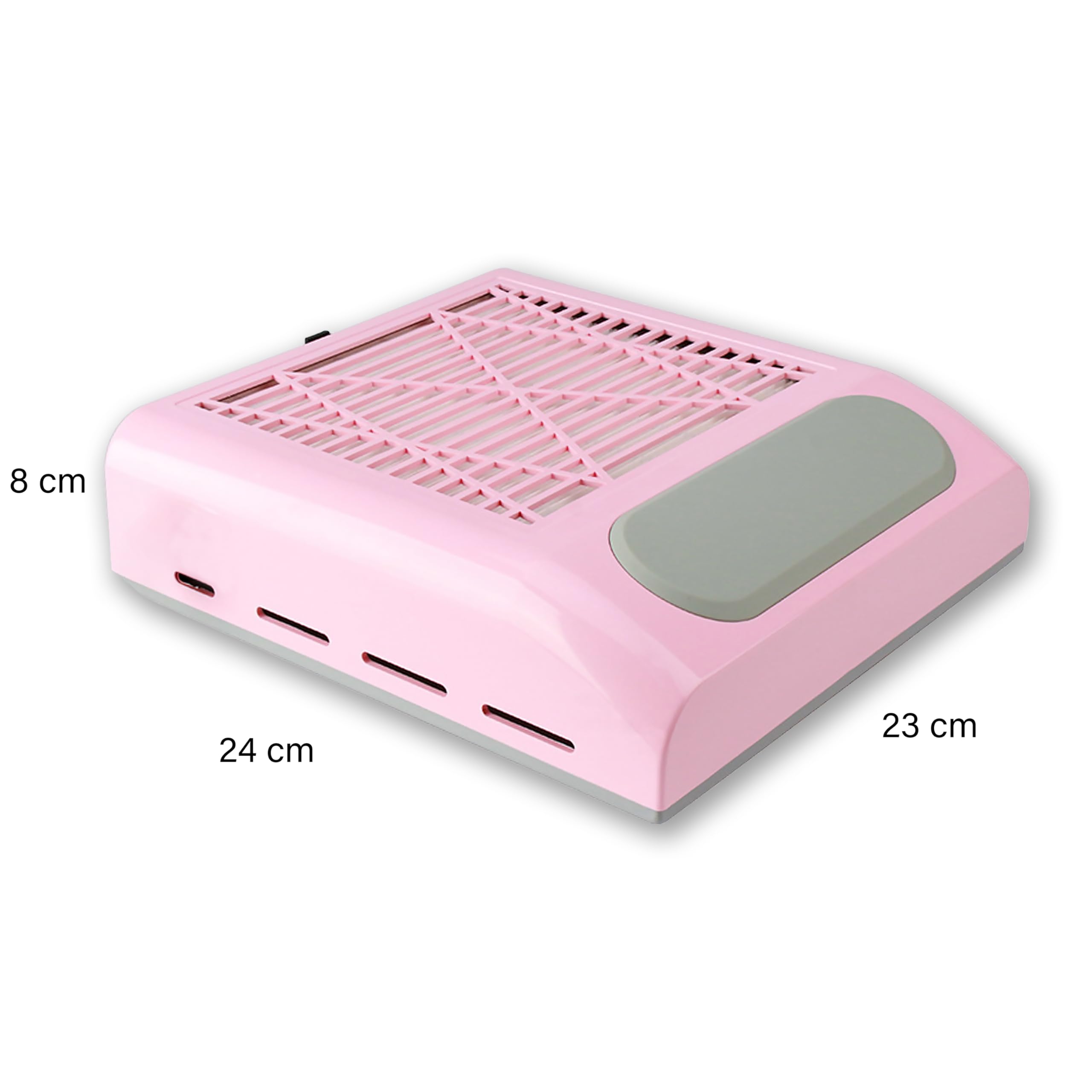 Retoo Aspirapolvere per unghie professionale per nail art & casa 80 W potente aspiratore per manicure salone unghie velocità 4500 rpm rosa