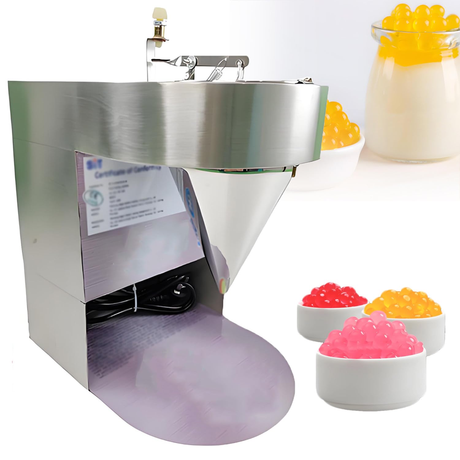 Automatyczna Maszyna Produkcji Kulek Popping Boba Wydajność 50 Kg/H