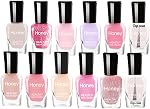 Non Toxic Nail Polish Set, Easy Peel Off and Fast Dry Nail Polish Set for Pack, Eco Friendly & Organic Water Based Nail Polish for Women and Girls (12 Bottles)