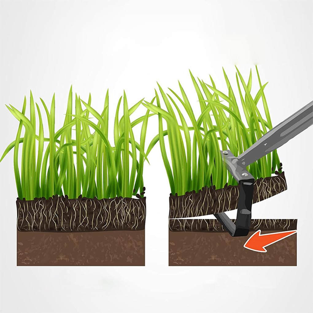 Outils de Jardin en Acier Inoxydable : houe,4 tronçons de 1.6m