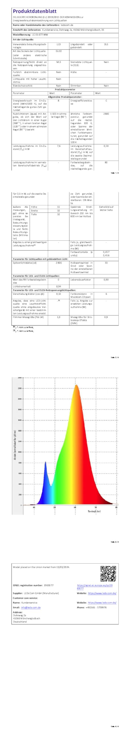 ledscom.de Zestaw 10 reflektorów ogrodowych z kolcem uziemiającym PIRK z wtyczką Schuko do użytku na zewnątrz, czarny, w tym GU10 LED (ciepła biel, 7,6 W każdy, 1103 lm, 33°)