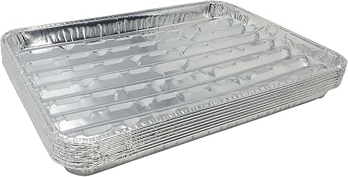 DCS Deals Pack of 15 Disposable Aluminum Broiler Pans