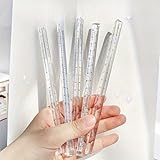 1Pc Transparent Plastic Triangular Ruler – Durable 6” Precision Measuring Tool – for Professionals – Ideal for Office DIY Projects