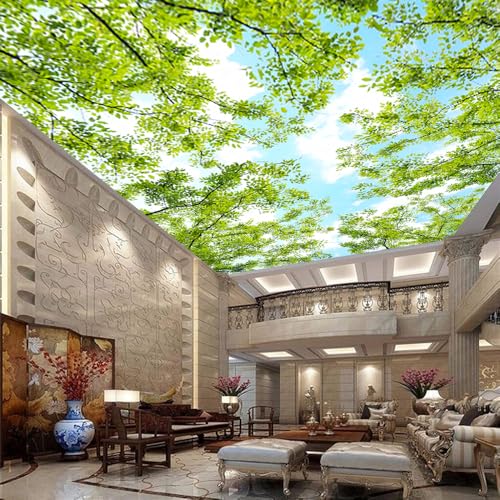 BIEYTEU Custom Ceiling Wallpaper 3D Sky Zenith Wall Mural Forest