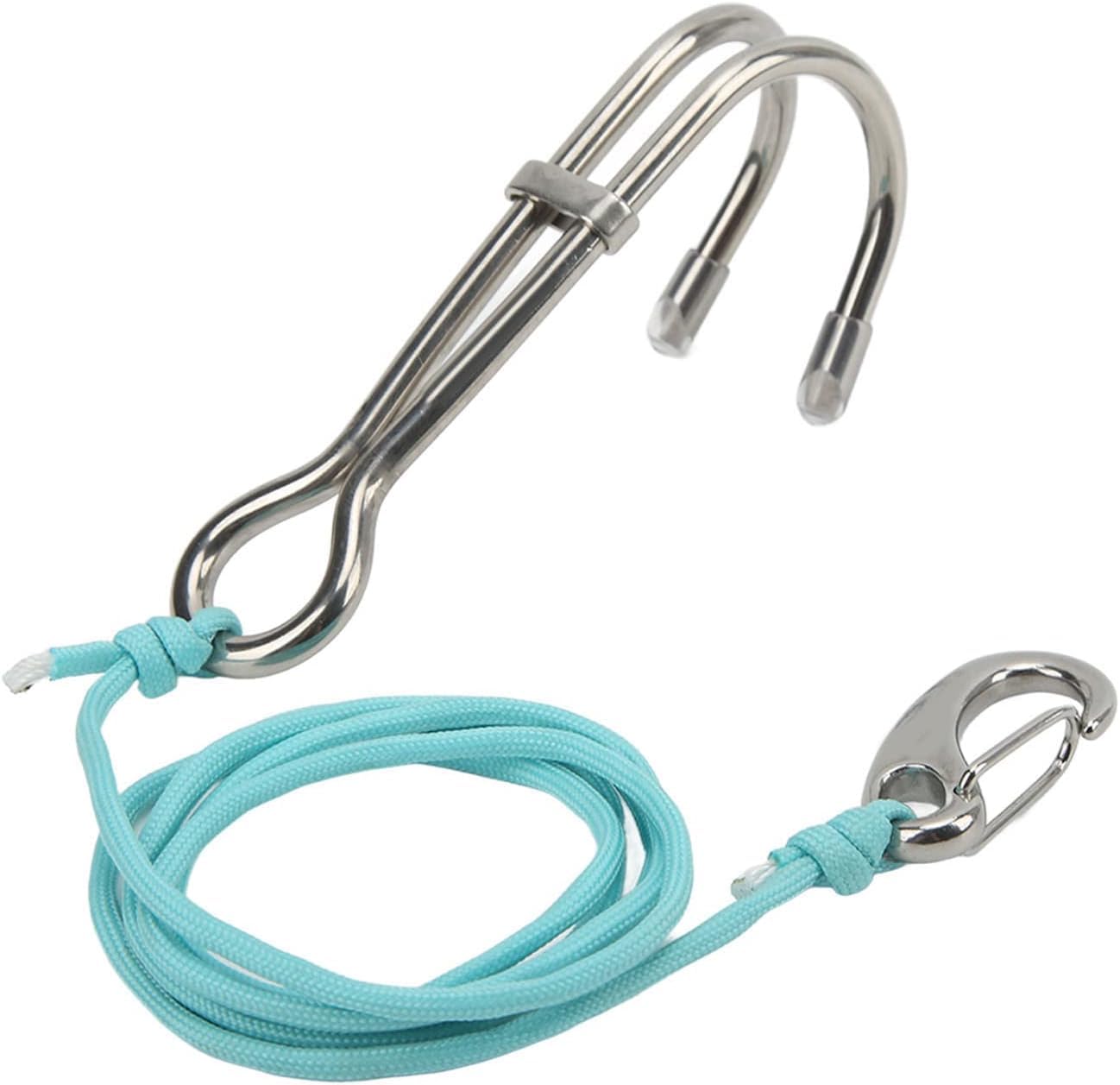 Gancio per Immersione, Cordino Subacquee Anticorrosivo Scuba Drift Hook con Linea Luminosa Gancio per Immersioni Subacquee