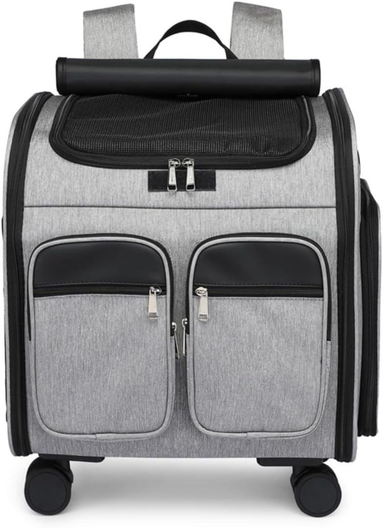 ペット用折りたたみ式キャリーカート ブラック リュック ペット