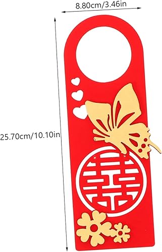 Miniatura 5 de jojofuny 6 unids Xizimen Colgante Chino Boda Porche Signo Hotel Puerta Signo Año Nuevo Bienvenido Festival Primavera Decoración Colgante Manija de