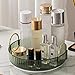 Makeup Organizer for Vanity, 360° Rotating Bathroom Organizer Countertop, High-Capacity Skincare Organizer, Spinning Cosmetics Organizer for Dresser Countertop (1 Tier, Green)