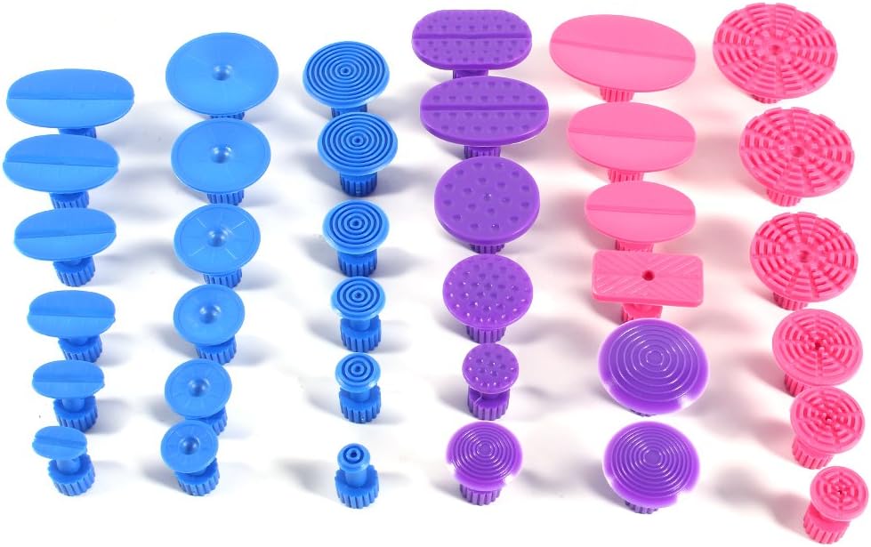 Keenso Dent Puller Tabs,36 Pcs Car Body Dent Removal Pulling Tabs Paintless Dent Removal for Vehicle SUV